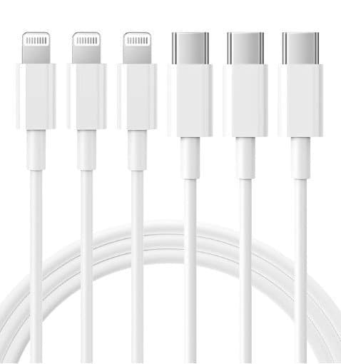3-pack 1 m iPhonekabel usbc-ligthing