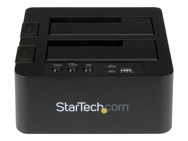 StarTech.com USB 3.1 (10Gbps) Hard Drive Duplicator Dock för 2.5 & 3.5 SATA SSD HDD 4Kn - USB/ USB-C [Thunderbolt 3 Compatible] Cloner (SDOCK2U313R)