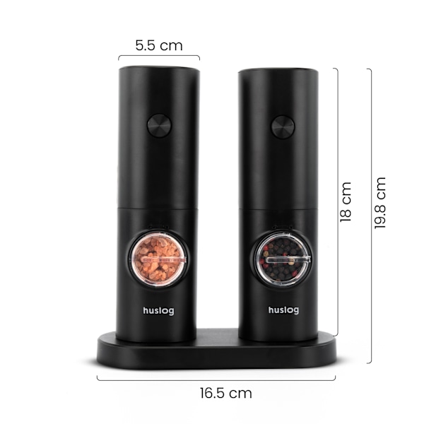 Huslog Set med batteridrivna kvarnar