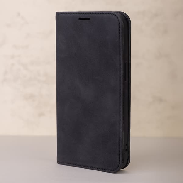 Smart Suede fodral för iPhone 16e / 17e svart