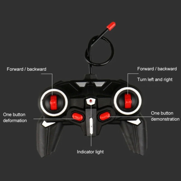 1:18 24 CM RC bil 2 i 1 Transformer Robot bil gul gul
