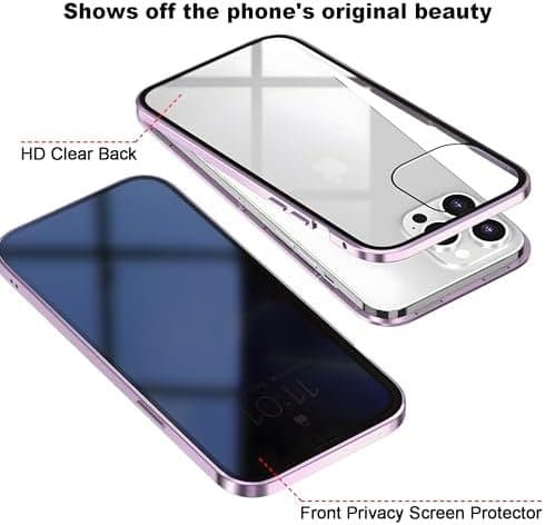 Sekretess dubbelt magnetiskt Skal för iPhone 16 Pro – Blå