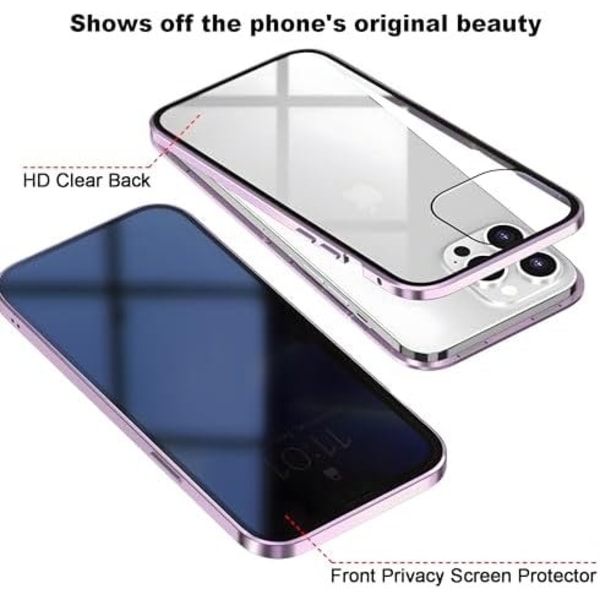 Sekretess dubbelt magnetiskt skal iphone 16 blå blå