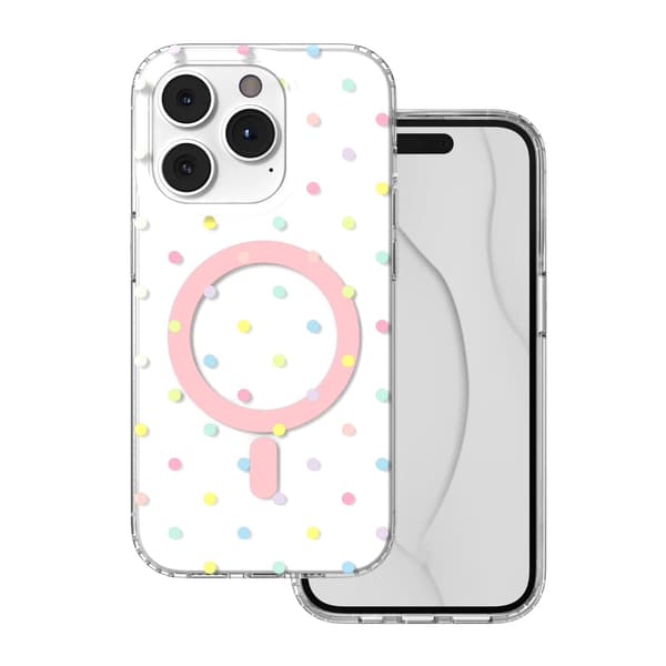 Bubble Dots Mag skal för iPhone 14 Pro 6,1\" vit