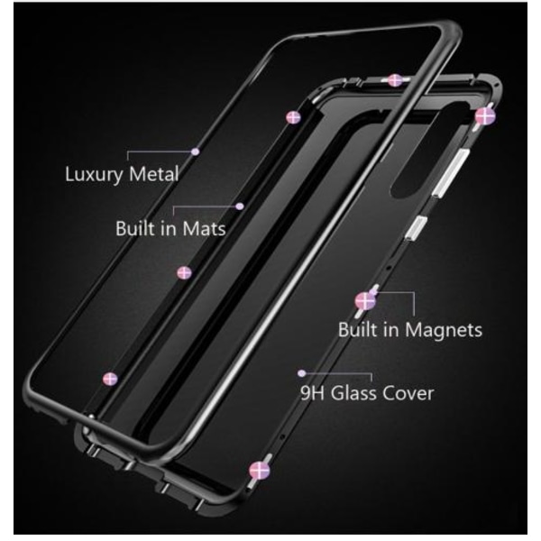 Xmagnetisk glas bakfodral med fram Härdat glas Xr