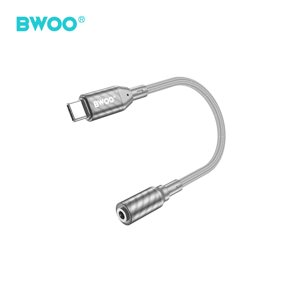BWOO Adapter Typ C till 3 5MM Jack BZ65 transparent
