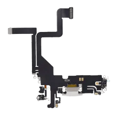 Laddningsport Flexkabel för iPhone 14 Pro (Eftermarknad Plus) (Silver)