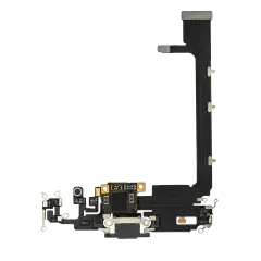 Laddningsport flexkabel med kort för iPhone 11 Pro Max (Eftermarknad Plus) (Midnattsgrön) svart