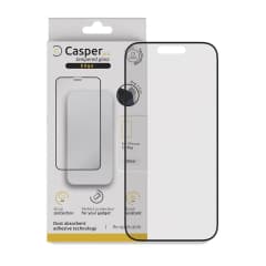 Casper Pro Edge Härdat Glas för iPhone 15 Pro (Detaljhandelsförpackning) (Klar) röd