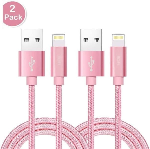 2 st hög kvalite 1 m iphone kabel guld