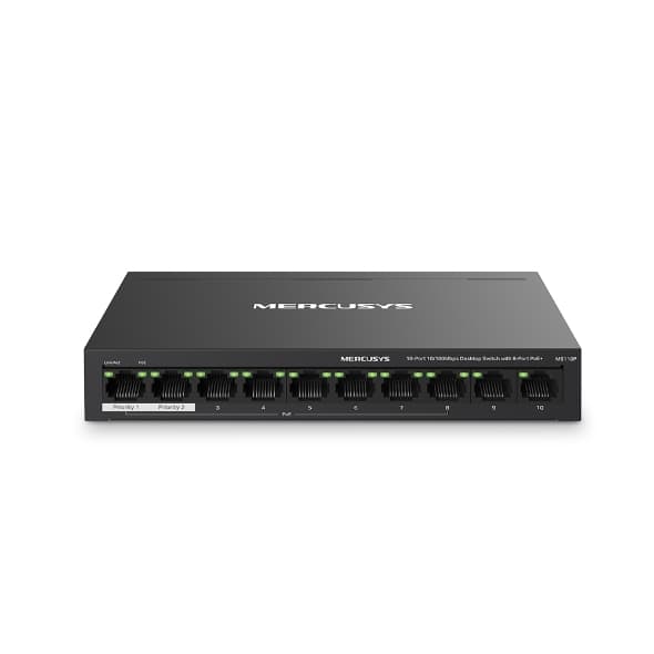 Mercusys MS110P V1 Switch 10-portars Fast Ethernet PoE+