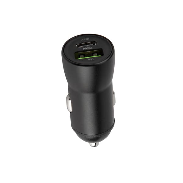 Maxlife MXCC-04 PD QC billaddare 1x USB-C 1x USB 20W svart