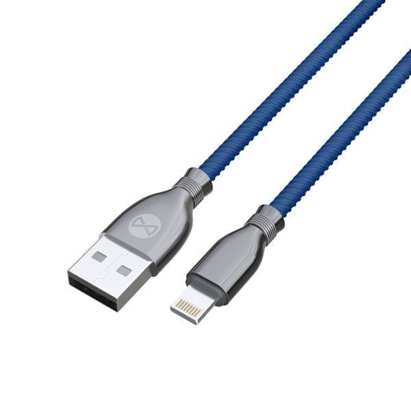 Forever Tornado-kabel USB - Lightning 1,0 m 3A marinblå