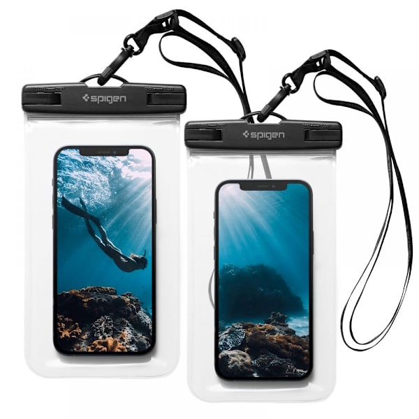 Spigen Universal Waterproof Case 2-pack A601 Crystal Clear
