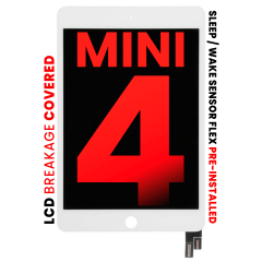LCD-enhet med digitizer för iPad Mini 4 (Eftermarknad Pro: XO7) (Vit)