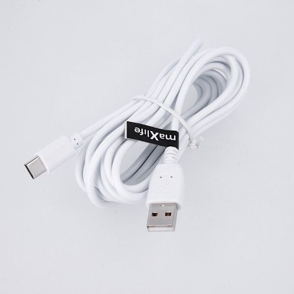 Maxlife-kabel USB - USB-C 3,0 m 2A vit