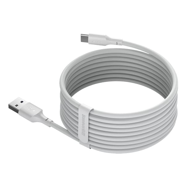 Baseus-kabel Simple Wisdom USB - USB-C 1,5 m 5A vit 2 st