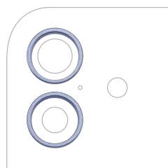 Bakre kameraram endast för iPhone 17 (Mist Blue) (2-delat set)
