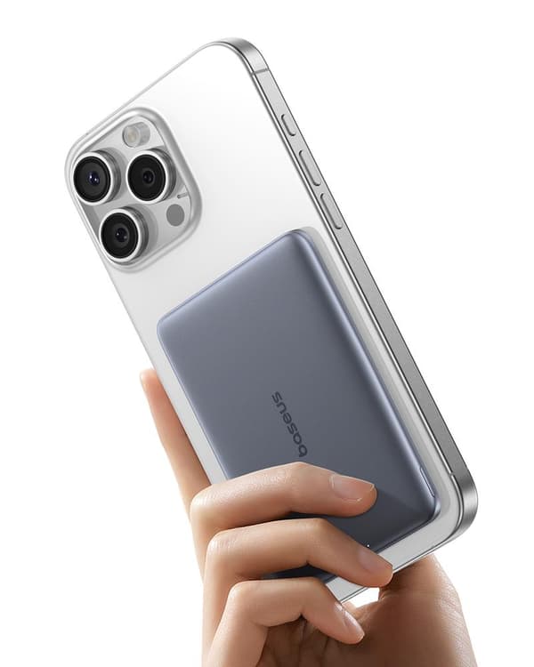 Baseus Magnetic Power Bank PicoGo AM41 5000mAh 20W Ultra-thin, with 60W USB-C Cable Grey