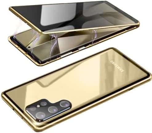 Sekretessfodral doubel för Samsung S24 plus guld