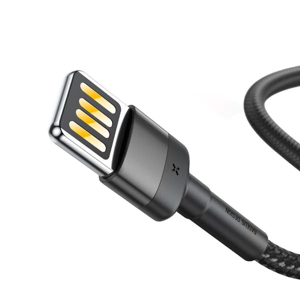 Baseus kabel Cafule USB - Lightning 1,0 m 2,4A grå-svart dubbelsidig USB
