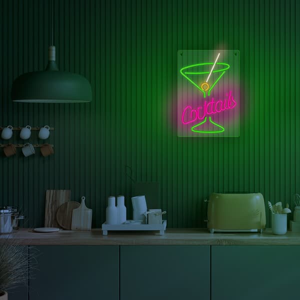 Neon PLEXI LED COCKTAILS rosa grön FPNE02X Forever Light