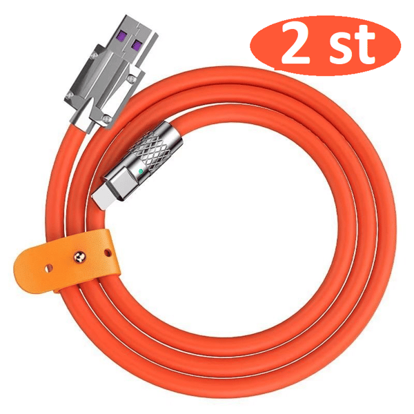2-pack iPhone Snabbladdare 120W (1 m) – Röd svart