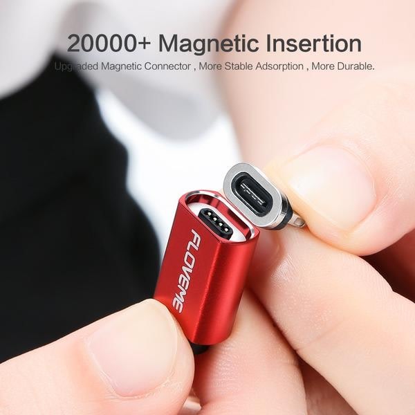 1m FLOVEME 3A Magnetic mico-USB|svart