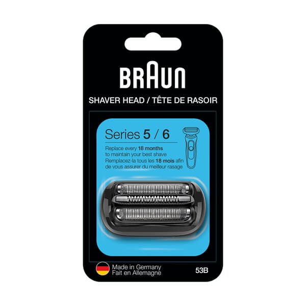 Braun 53B Barberhoved svart Sölv