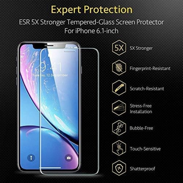 2 st top kvalitet  härdad glas för iphone 11/Xr