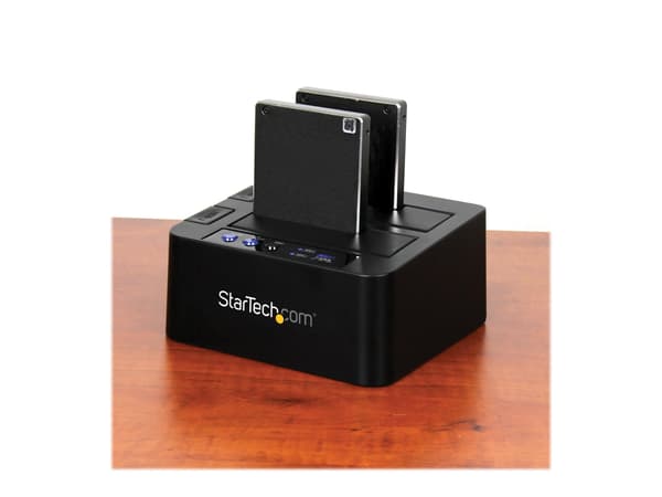 StarTech.com USB 3.1 (10Gbps) Hard Drive Duplicator Dock för 2.5 & 3.5 SATA SSD HDD 4Kn - USB/ USB-C [Thunderbolt 3 Compatible] Cloner (SDOCK2U313R)