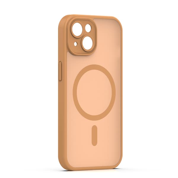 Mag Matt skal för iPhone 14 brun kameraskydd brun