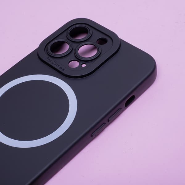 Silicon Mag-fodral för iPhone 16 Plus svart
