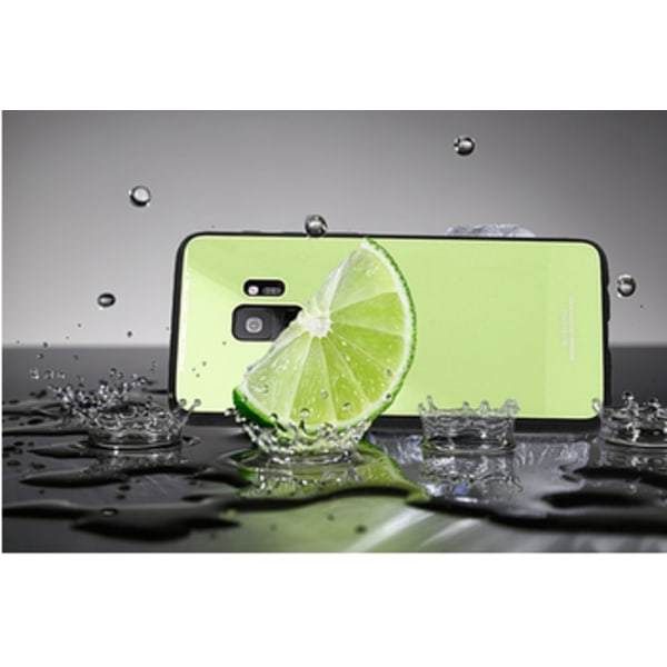 GLASS Case for Samsung Galaxy S9 Plus Lime vit