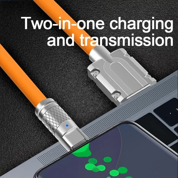 2m Supersnabbladdning USBC-Lightning kabel orange