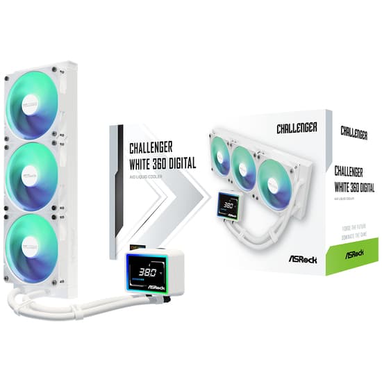 Asrock Challenger 360 Digital ARGB kölesystem 1-pack vit 120 mm