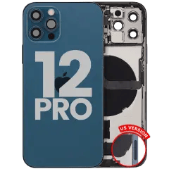 Baksida med laddningsport flex & smådelar för iPhone 12 Pro (amerikansk version) (Använd OEM-drag: Klass B) (Stillahavsblå) blå