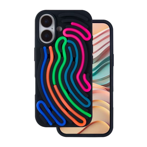DIY Snake skal för iPhone 16 svart svart