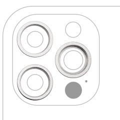 Bakre kameraram endast för iPhone 12 Pro (Silver) (3-delat set)