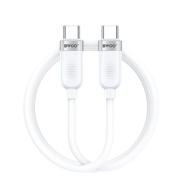 BWOO 65W kabel USB-C - USB-C 1m vit