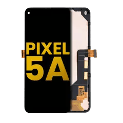 OLED-enhet med ram för Google Pixel 5A 5G (renoverad) (svart) svart
