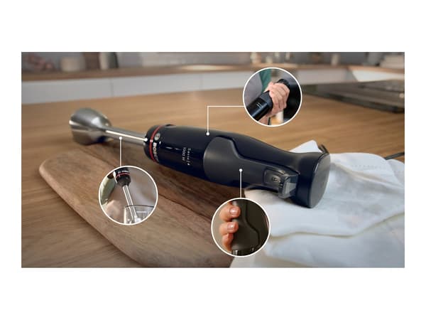 Bosch Serie | 4 ErgoMaster MSM4B610 Stavblender Pianosort/antracit