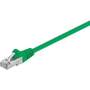 goobay CAT 5e Foldet uskärmet snoet par (F/UTP) 25cm Patchkabel grön grön
