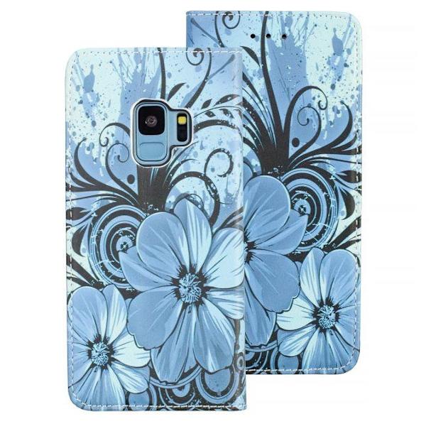 3D Dynamic för samsung s9/blå-blomma blå-blomma