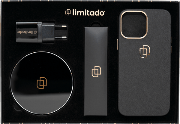 Tillbehörspaket – iPhone 13 mini – svart Saffiano