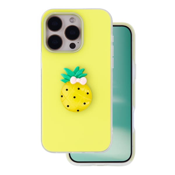 Frukt 2-i-1 skal för iPhone 16 Pro Max gul