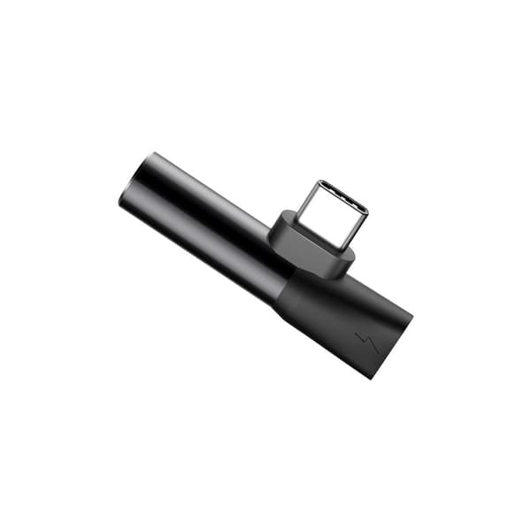 Baseus-adapter L41 USB-C till USB-C - jack 3,5 mm svart svart