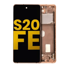 OLED-enhet med ram för Samsung Galaxy S20 FE 4G / 5G (renoverad) (Cloud Orange) orange