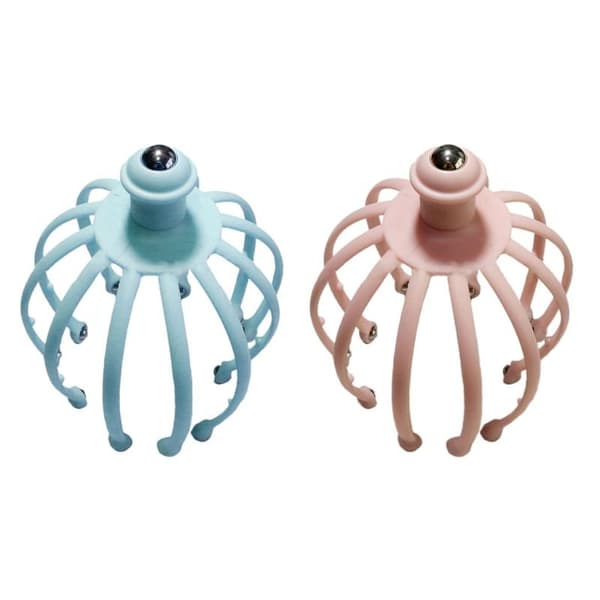 Octopus Hårbotten huvud massager blå rosa