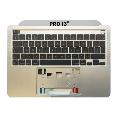 Toppfodral med tangentbord (ISO UK) för MacBook Pro 13\" A2338 (2020) (Silver) silver